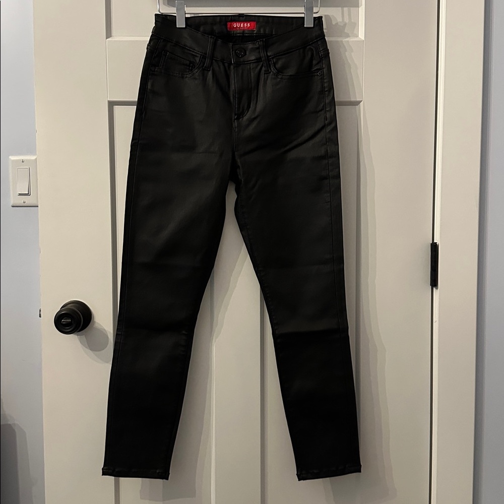 NWOT Guess Black Faux Leather Pants